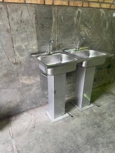 سینک روشویی پدالی تمام استیل
