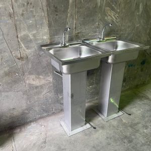 سینک روشویی پدالی تمام استیل